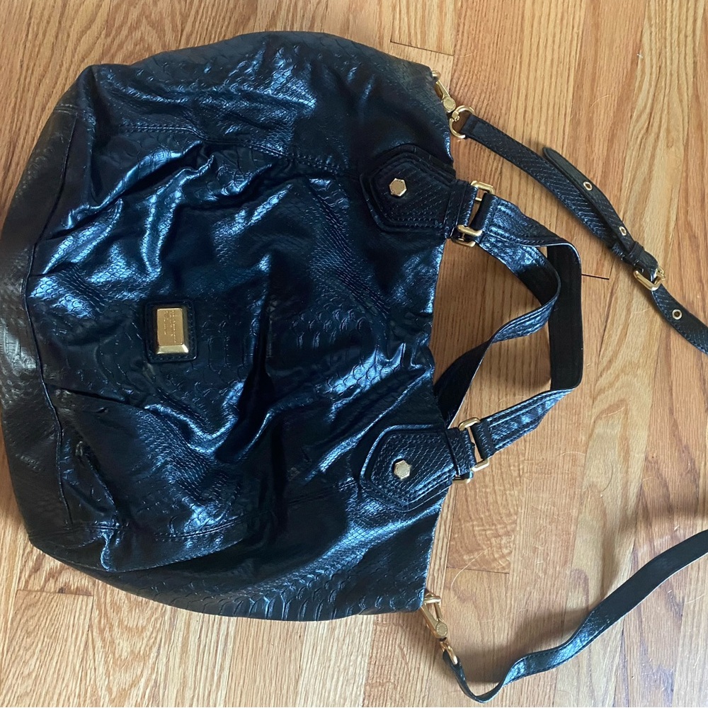 Marc Jacobs Shiny Black Shoulder Bag